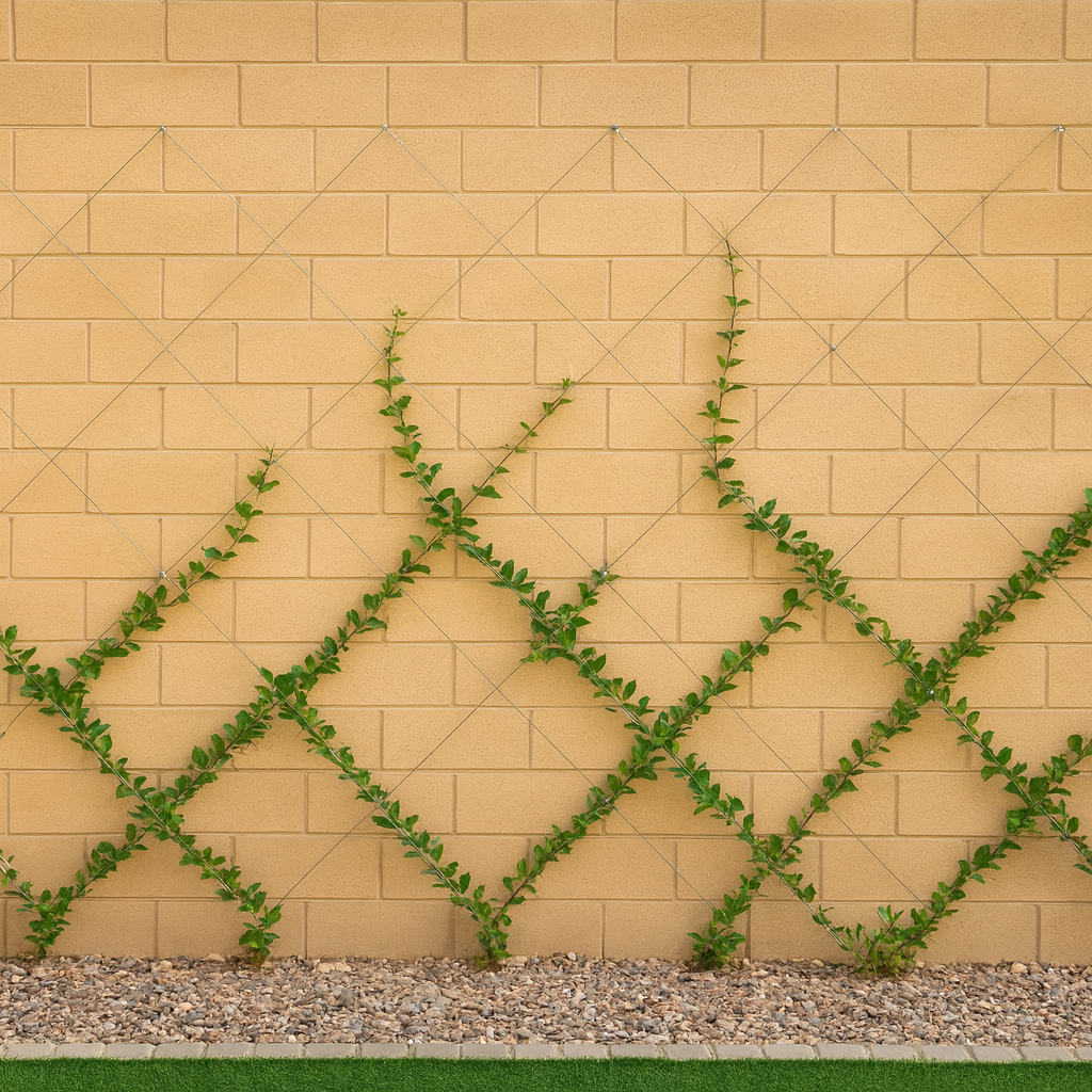 Wall mounted trellis example - click to enlarge
